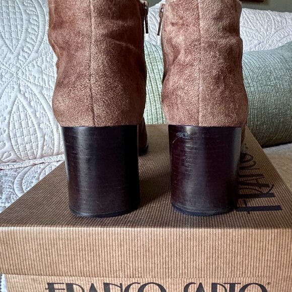 Franco Sarto Brown Suede heeled boots 8.5M - Picture 3 of 6